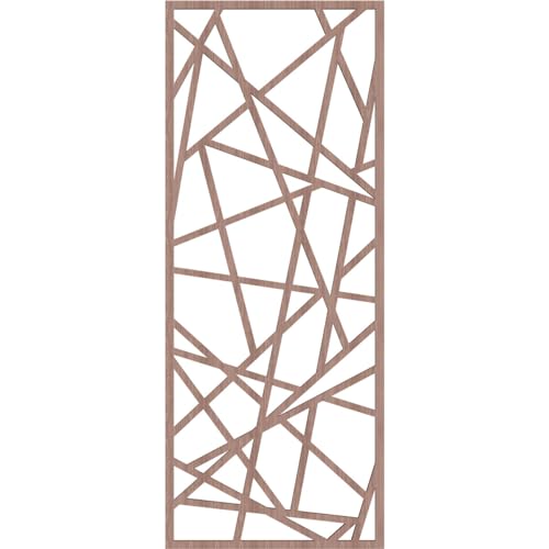 Image of Conway Decorative Pierced Fretwork Wood Wall Panels, 15 3 /8 inchW x 39 3 /8 inchH x 3 /8 inchT, Walnut
