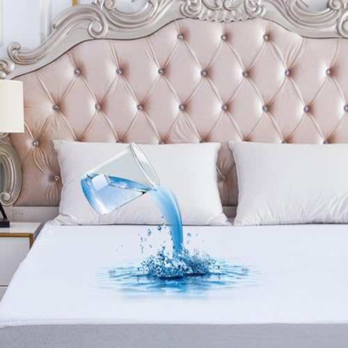 Protège-matelas pour lit double imperméable silencieux lavable Teksome - 8