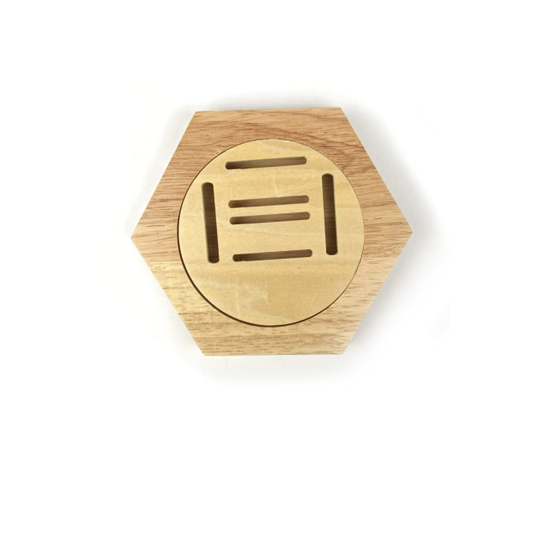 Medal Display Hanger Rack Wooden Decoration Hexagon Honeycomb Medal Storage Case, Upgrade The Magnet for Sports Medals, Track & Field, Military, Spartan, Races, Running, Marathons (Rubberwood, 1pc)