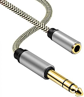 3.5mm to 6.35mm Cable,6.35mm 1/4" Audio Male to 3.5mm 1/8" Female Stereo Jack Adapter Extension Wire Cord,for Home Audio, Amplifiers, Home Theater Devices, or Mixing Console(1m/3Ft)