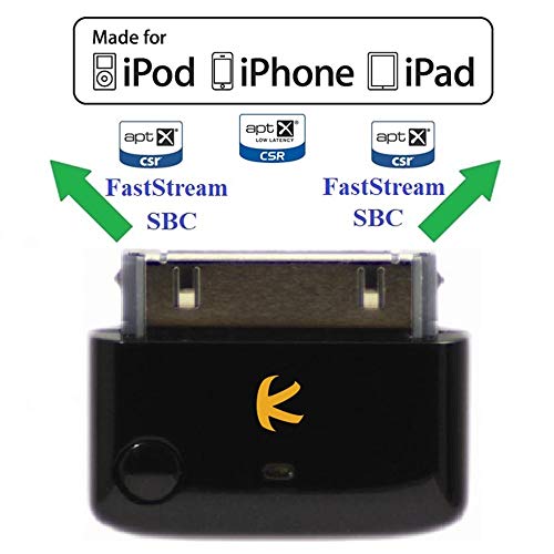 KOKKIA i10 Pro (Black) : Bluetooth Transmitter Splitter with aptX/Low-Latency aptX/FastStream/SBC codecs, Compatible