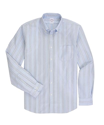 [Brooks Brothers] [ブルックスブラザーズ] コットンオックスフォード ストライプ フライデーシャツ 100221433 ブルー L