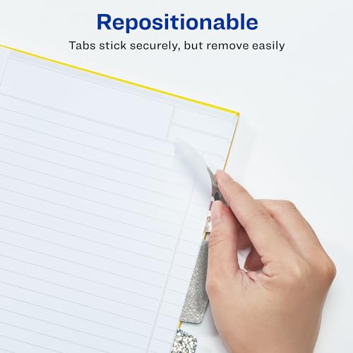 Image of Avery Ultra Tabs, 2 inch x 1.5 inch Repositionable, Holographic, 18 Tabs | For Marking Pages in Planners and Bibles, Two-Side Writable Film Tabs, Repositionable Adhesive, Smudge-Free Clear Body