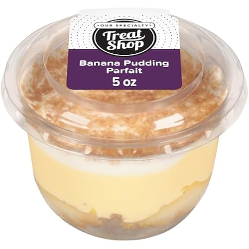 Our Specialty Banana Pudding Cups with Lids, Parfait Mini Dessert Cups with Whipped Topping, 5 Oz, Frozen