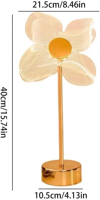Lamp for Desk Modern Creative Flower Table Lamp Bedroom Stylish Simple Bedside Lamp Romantic Atmosphere Lamp Desk Led Lamp(A)