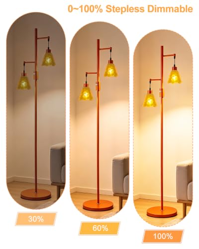 Image of Lightdot Globe Floor Lamp with LED Bulbs Included, Dimmable Floor Lamps,Unique Modern Standing Tall Lamp for Bedroom Living Room /Sofa Beside /Corner Decor-Gold
