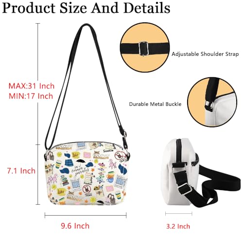 POFULL Luke's Diner Merch TV Show Inspired Gift Stars Hollow Fans Crossbody Bag2