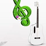 Klassische Gitarre Für Anfänger (Erwachsene) Vollwertige 40-Zoll-Holzgitarre Inkl. Gigbag, Saiten, Gurt, Stimmgerät Und Plektren(Weiß)