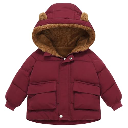 Doudoune bébé à capuche veste matelassée hiver unie