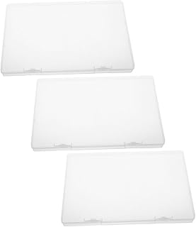 3pcs Birth Certificate Holder Clear Plastic Organizer Box Portable File Storage Case for Important Documents Chic Design for Birth Certificate Material for Long Term Preservation