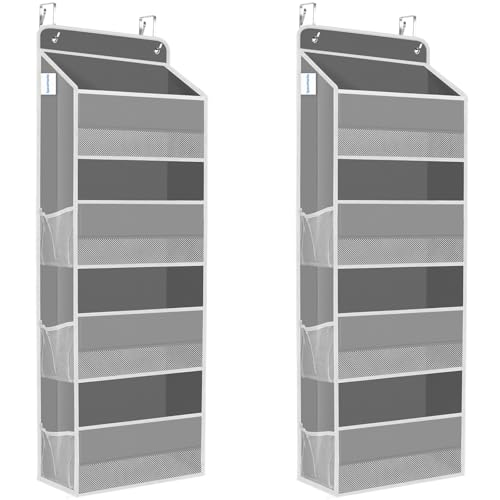Over-the-door 4-tier Organizer, 2-pack with clear pockets