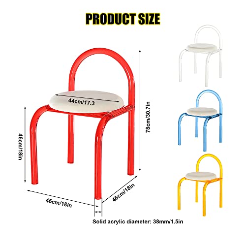 Chaise de maquillage transparente pour petits espaces et entrée ordonnée - 4