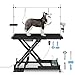 ACIDBOLT 50 Inch Upgrade Electric Dog Grooming Table, Heavy Duty Extra Large Pet Grooming Table with Overhead Arms, 2 Nooses & Tool Organizer, Height Adjustable Grooming Table for Home, Black