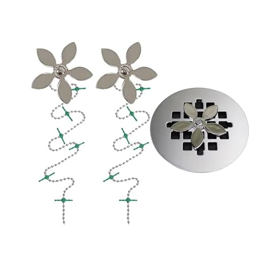 DrainWig 1776A12-AMZ Shower Drain Protectors as Seen on Shark Tank, Disposable Hair Catchers, Flower, Silver, Pack of 2
