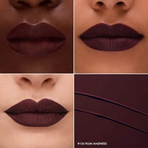 SEPHORA Cream Lip Stain Liquid Matte Lipstick - 134 Plum Madness (Matte Deep Plum Brown) - 0.16 fl oz / 5 mL image 4