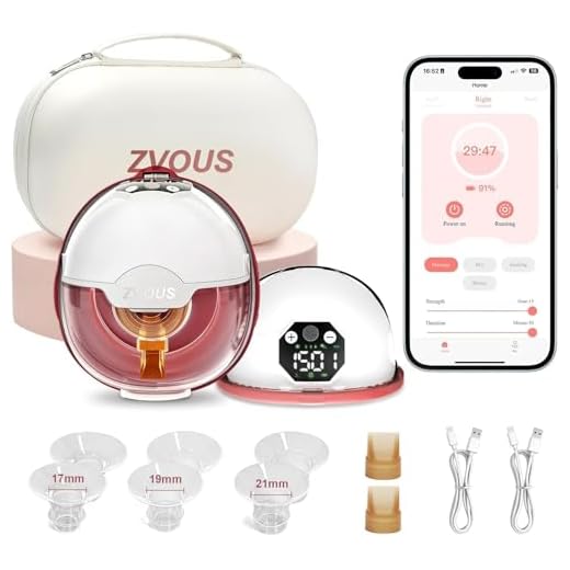 Hands Free Breast Pump Comfortable, Painless Strong Suction Power Rechargeable Electric Breast Pump Smart App Wearable Pump Leakproof 4 Modes Levels Wireless Pump for Driving Office Yoga Sleeping