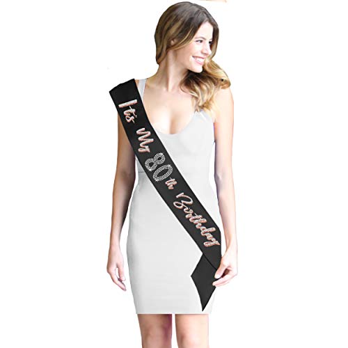 80th Birthday Decorations - It's My 80th Birthday! Premium Satin Sash - 80th Birthday Gifts for Women3