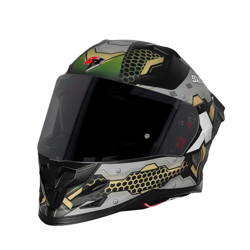 Image of Steelbird SBH-61 SXE X3 Pinlock ISI and Dot Certified Full Face Graphic Helmet for Men and Women with Inner Silver Sunshield