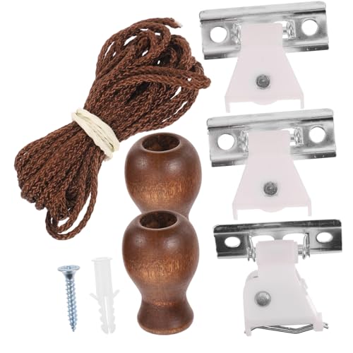 DOITOOL 1set Roller Blind Accessories Kit Fittings for Easy Installation of Roller Shades Includes Rope and Clips for Window Treatment