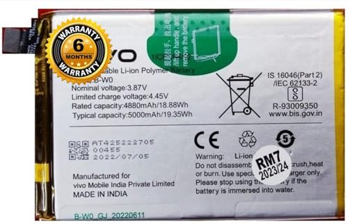 Image of Original B-W0 Battery for Vivo Y35 Battery with 6 Month Warranty** (SEP043)