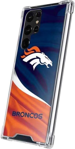 Skinit Clear Phone Case Compatible with Galaxy S23 Ultra - Officially Licensed NFL Denver Broncos Design