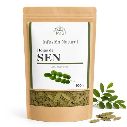 HOJAS DE SEN 100 g – Infusión Natural a Granel para Bienestar Digestivo y Tránsito Intestinal – Laxante Natural Tradicional – La Tetera de la Abuela