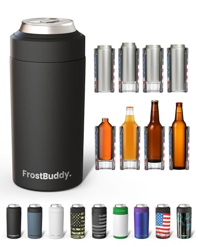Frost Buddy Universal Can Cooler - Fits All - For Regular 12 & 16 oz or Slim-Size Bottles -...