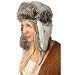 Urban Outfitters Womens Wool Faux Fur Warm Winter Trapper Aviator Hat,Knitted White/Grey,Regular
