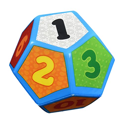 Dados de 12 lados de 60 g para accesorios de juego, suministros de fiesta familiar, números de tablero de mesa del 1 al 12, 12 cm
