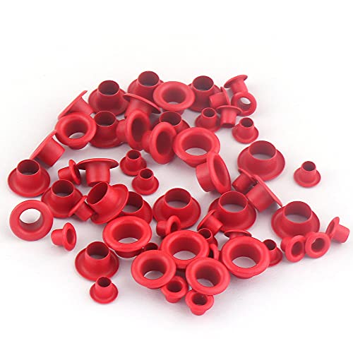 3-6mm Tiny red Eyelets Grommets with washers Metal Grommets Rivets Metal Jewelry Eyelets for Canvas Purse Clothes Leather Shoes Supply 100pcs (3mm)