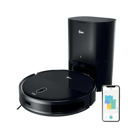 Hoover HG2 Hydro Pro Robot Vacuum Cleaner and Mop, Ultra-Slim Design, 5000Pa Powerful Suction, Under Furniture Cleaning, Laser Navigation, Up to 160 Min Runtime, Self Emptying Station