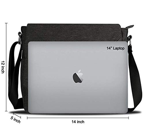 Ibagbar Water Resistant Messenger Bag Satchel Shoulder Crossbody Sling Working Bag Bookbag Briefcase Fits 14 Inch Laptop For Men And Women #TOP4