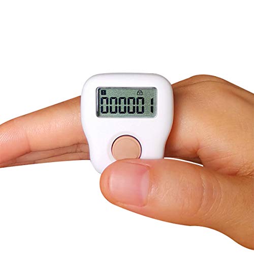 Image of Rechargeable Silent Finger Counter 6 Channels Digital Tasbih Tally Clicker with LED for Prayer Knitting Sports Gift