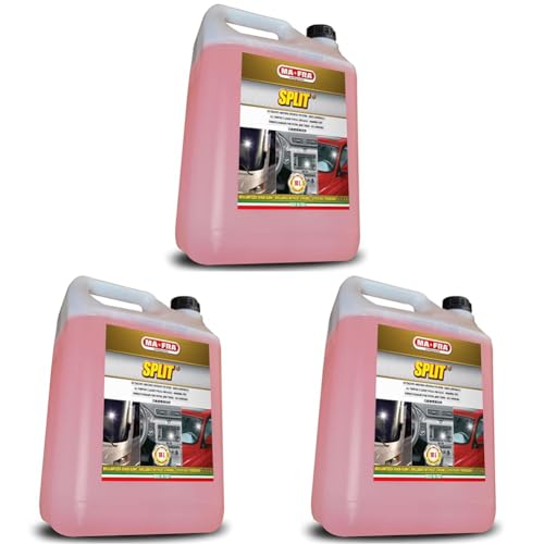 Mafra, Split, Nettoyant multi-usages spécifique pour les vitres, le verre, les écrans LCD, sans rinçage, sans ammoniaque, idéal pour le nettoyage des locaux, bidon de 4500 ml. (Lot de 3)