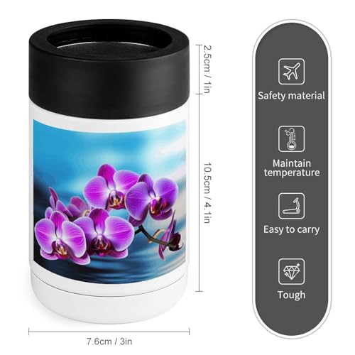 Refroidisseur de boissons en acier inoxydable imprimé orchidée - 2