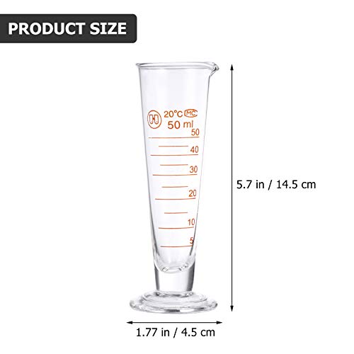 VILLCASE Cpde MediçãCônicde VidrCpMedidr GraduadCpde BilicatCilindGraduads Dispsitivde Experiência Q