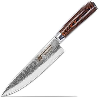 Professional Damascus Chefs Knife, 67-Layer Handmade 8" Damascus Chef Knife, Japanese VG10 Super Steel Core