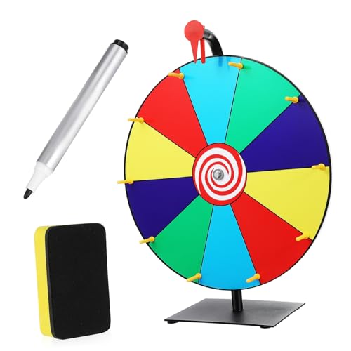 KOMBIUDA Spinning Prize Wheel with Stand Dry Erase Roulette Wheel for Parties Trade Shows and Festivals Sturdy Design for Engaging Events Game Prop