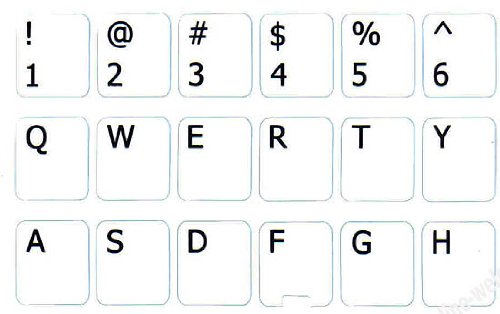 Pegatinas de teclado en inglés US para laptops y escritorios miniatura 3