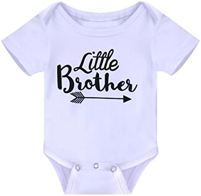 WINZIK Baby Kids Boy Girl Outfit Little Brother Big Sister Bodysuit Romper Jumpsuit Clothes T-Shirt