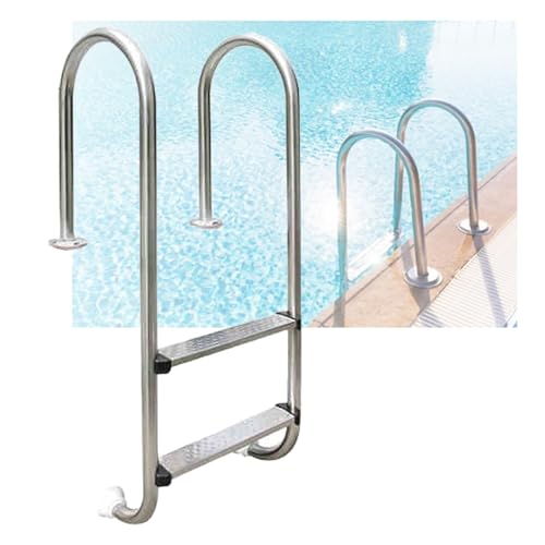 Escalera para piscina de 2 peldaños acero inoxidable miniatura 1