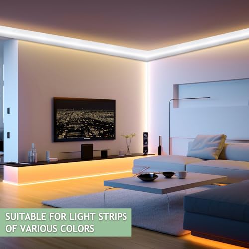 Image of Pushglossy 1 Pc 47.2 inch(Total 3.9Ft) Ceiling Crown Molding with LED Duct Kit