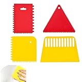 VYNZOR 4 Stück zahnspachtel leimspachtel kunststoff spachtel Zahnspachtel Kunststoff Verschiedene Formen,zahnspachtel a