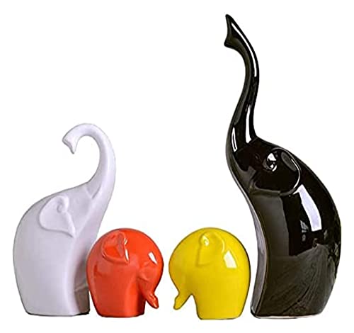 Figurines éléphants en céramique pour décorer une table de bureau moderne
