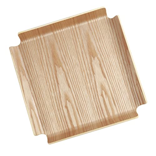 SHOWERORO Flaches Selbstbedienungstablett Aus Weide Holz Obsttablett Leicht Zu Greifen Und Sicher Zu Verwenden Für Brot Kuchen Und Desserts