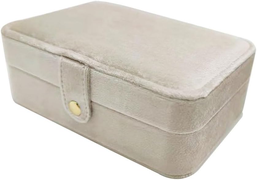 Jewelry Box, Jewlrey Box Double Layer Velvet Jewelry Storage Ring Box Convenient Travel Earrings Necklace Ring Jewelry Storage Jewelry Box Jewelry Box for Women(C) (C)