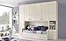 Dafne Italian Design Cameretta Completa a Ponte - Effetto Betulla (Doppio Letto Singolo e Armadio) (cm. 300 x 96 x 259h)
