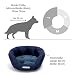 Doctor Bark Hundekorb rund, Hundebett für größere Hunde, Kuschelbett mit flauschigem Wendekissen, orthopädisch, waschbar bis 95°C (L - 60x50 cm, Königsblau)