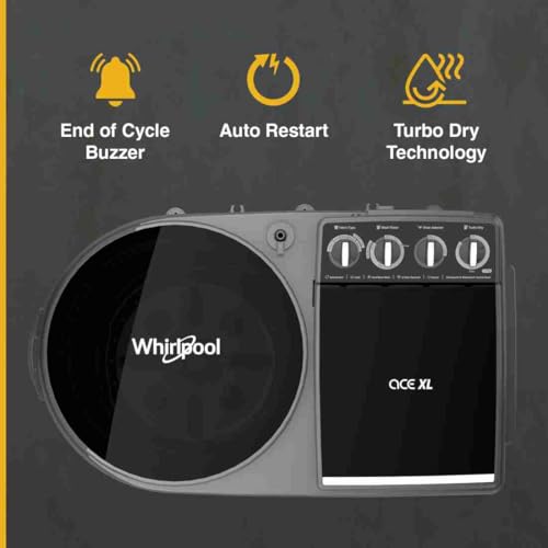 Image of Whirlpool 10 kg 5 Star Semi Automatic Top Load Washing Machine Grey (ACE XL 10 GREY DAZZLE)