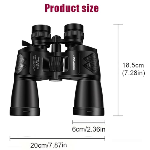 Binoculares zoom 10-30x50 HD para caza y astronomía miniatura 7